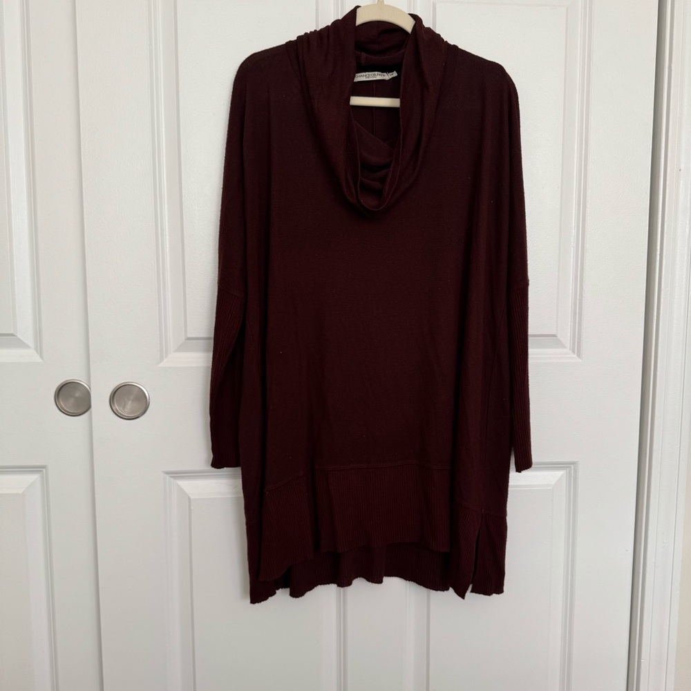Marshalls maroon Cowl Neck Sweater with Long Sleeves
